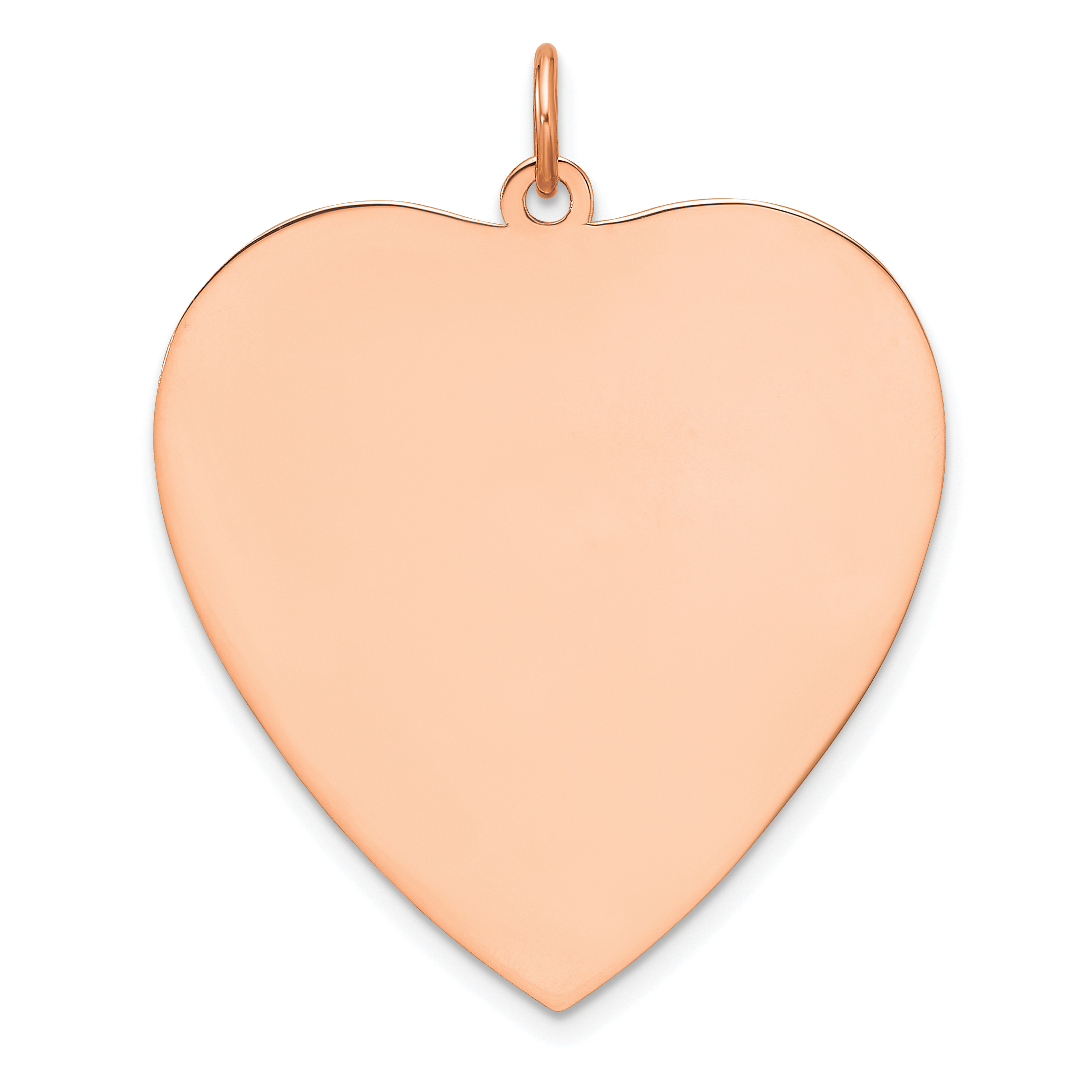 Sterling Silver RG Plated Engraveable Heart Polished Front/Satin Back Disc (QM549R/18)