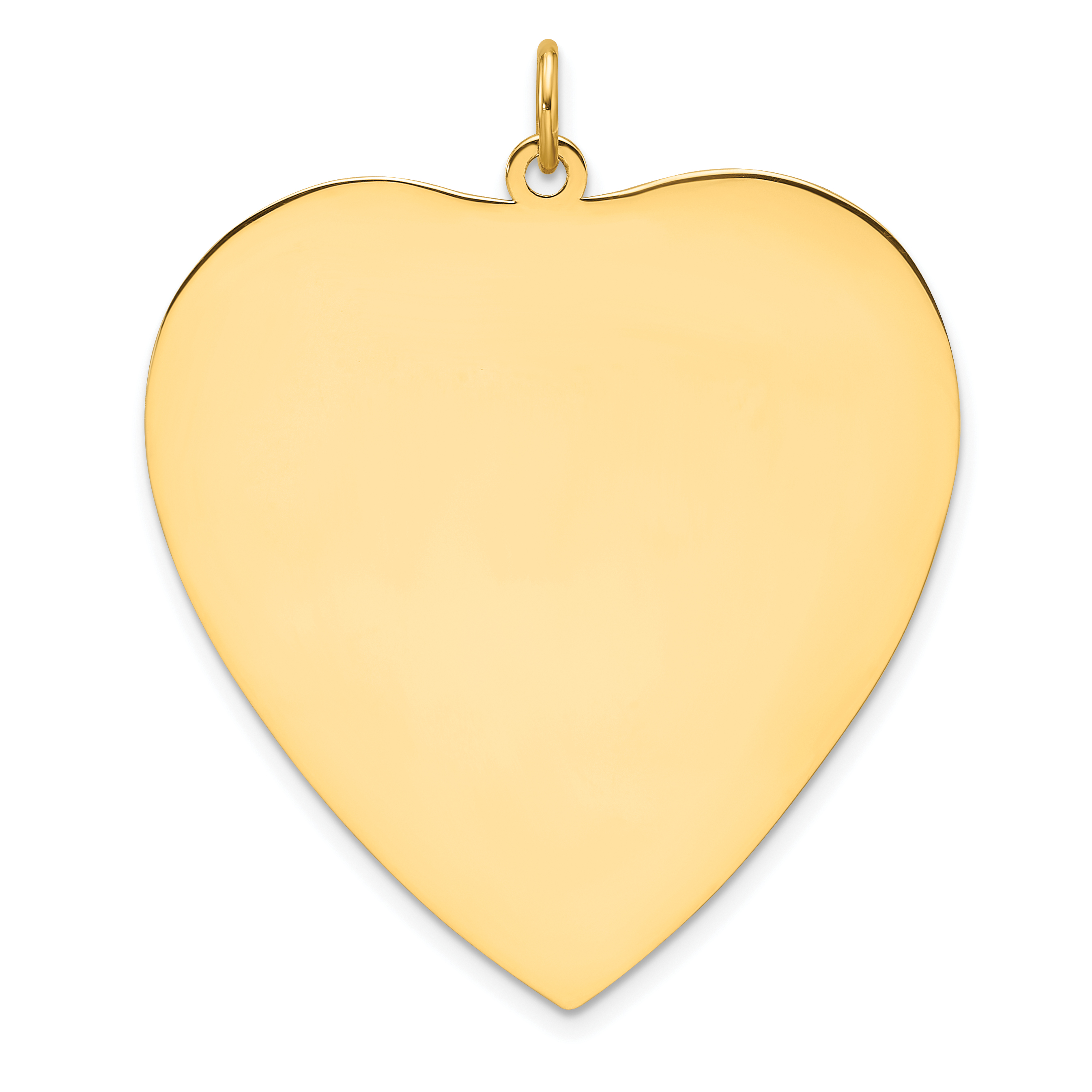 Sterling Silver GP Engraveable Heart Polished Disc Charm (QM550G/18)
