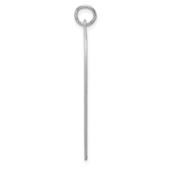 SS Rh-plt Engraveable Heart Polished Front/Satin Back Disc Charm