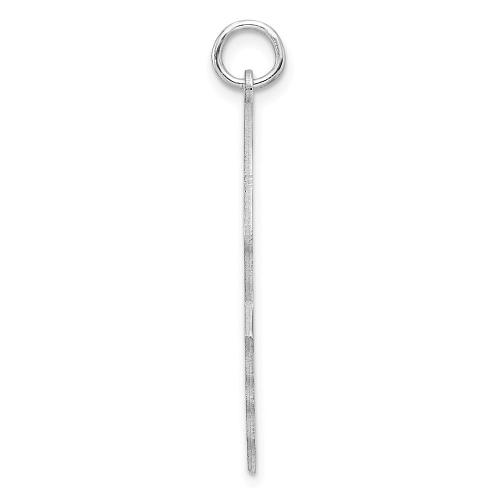 Sterling Silver Rhod-plate Eng. Boy Polished Front/Satin Back Disc Charm (QM565/27)