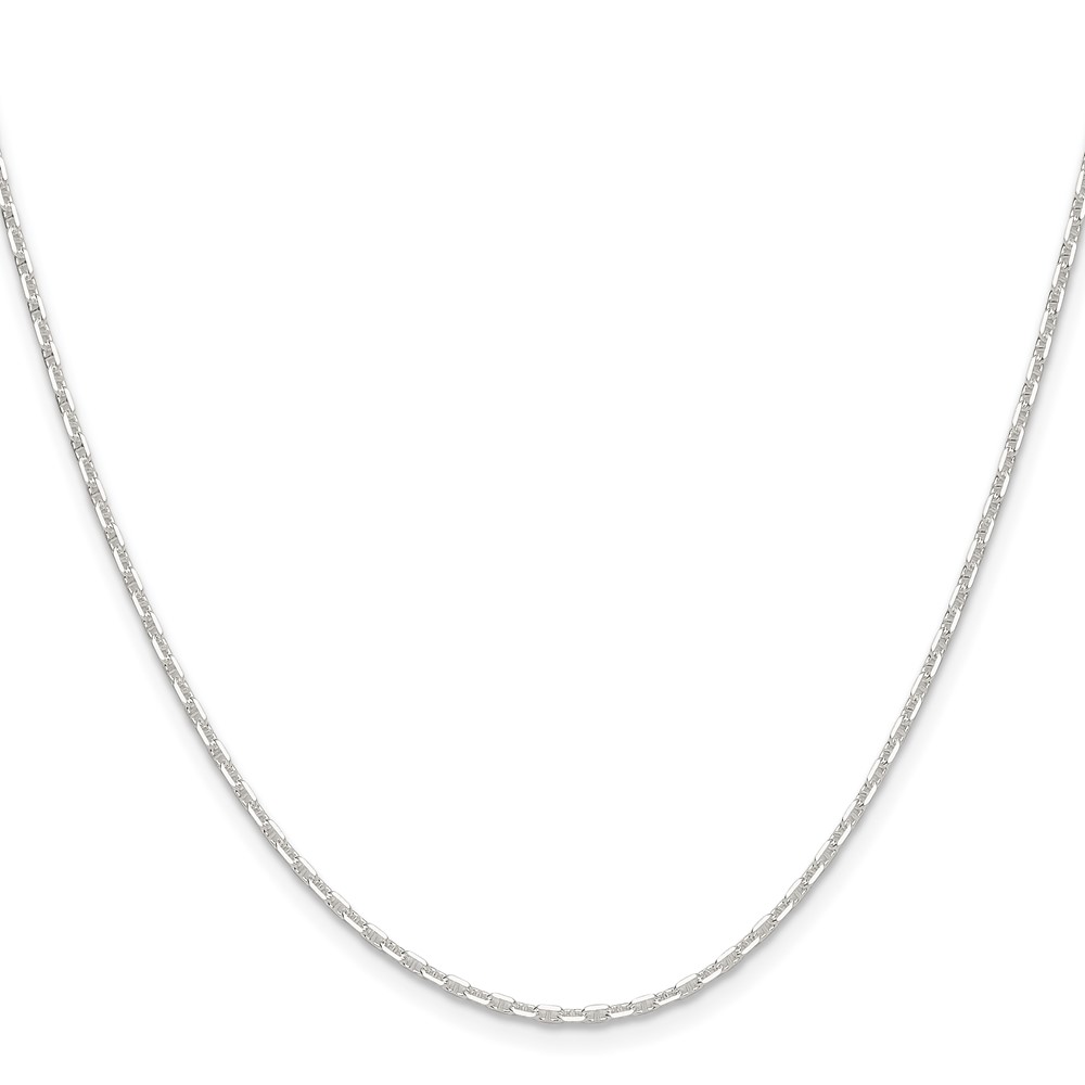 Sterling Silver Polished and D/C 1.75mm Mariner Link Chain (QMA050-18)