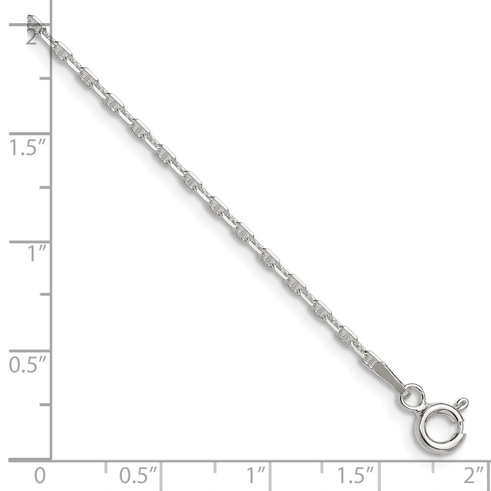 Sterling Silver Polished and D/C 1.75mm Mariner Link Chain (QMA050-10)