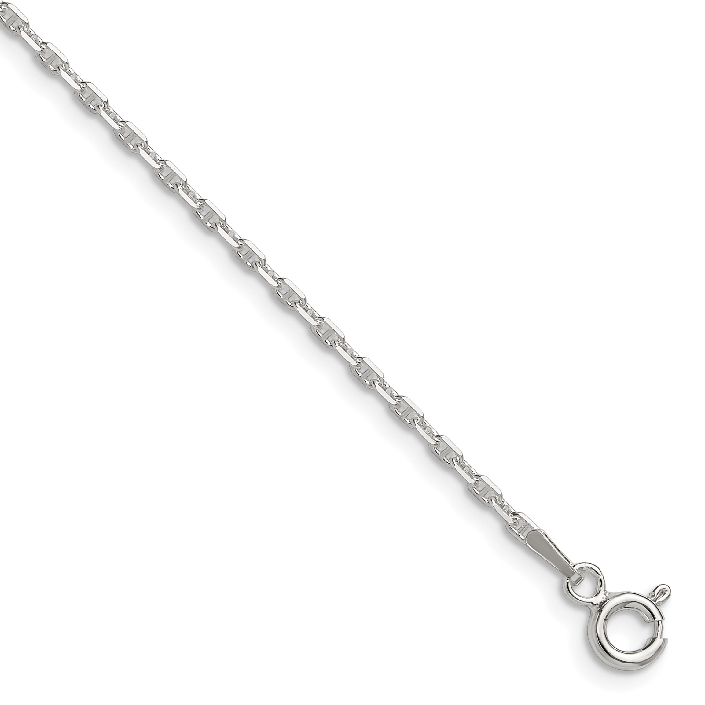 Sterling Silver Polished and D/C 1.75mm Mariner Link Chain (QMA050-10)