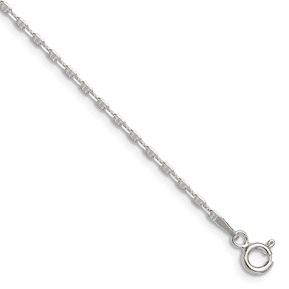 Sterling Silver Polished and D/C 1.75mm Mariner Link Chain (QMA050-10)