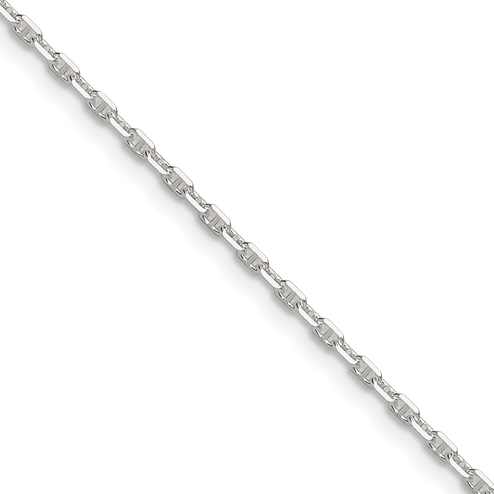 Sterling Silver Polished and D/C 1.75mm Mariner Link Chain (QMA050-20)
