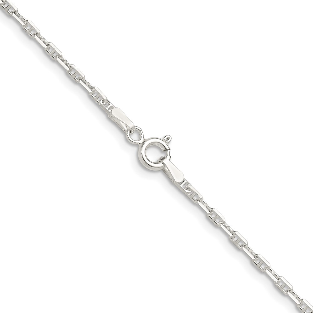 Sterling Silver Polished and D/C 2mm Mariner Link Chain (QMA060-18)