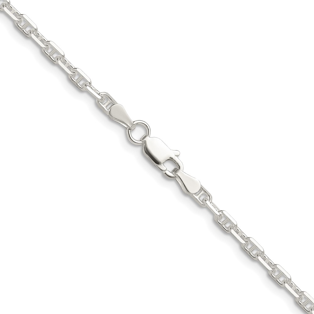 Sterling Silver Polished and D/C 3mm Mariner Link Chain (QMA080-20)