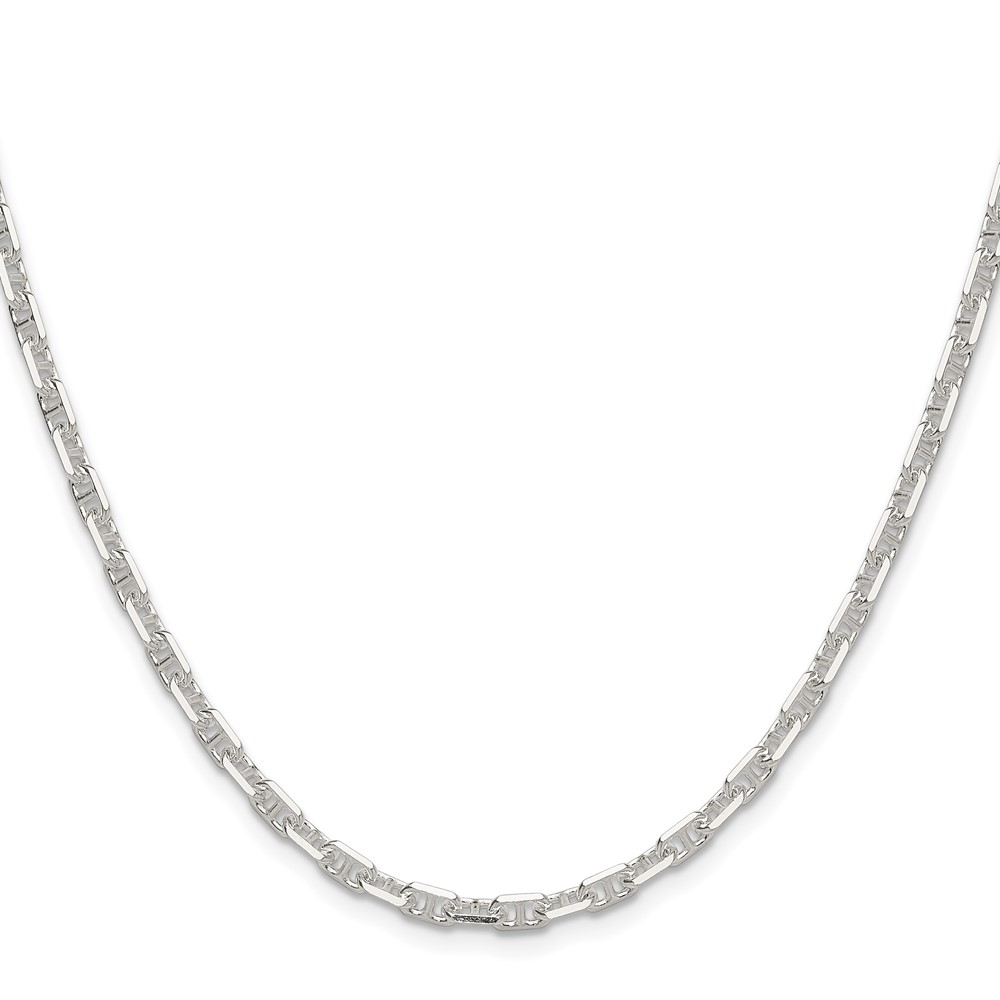Sterling Silver Polished and D/C 3.75mm Mariner Link Chain (QMA100-20)