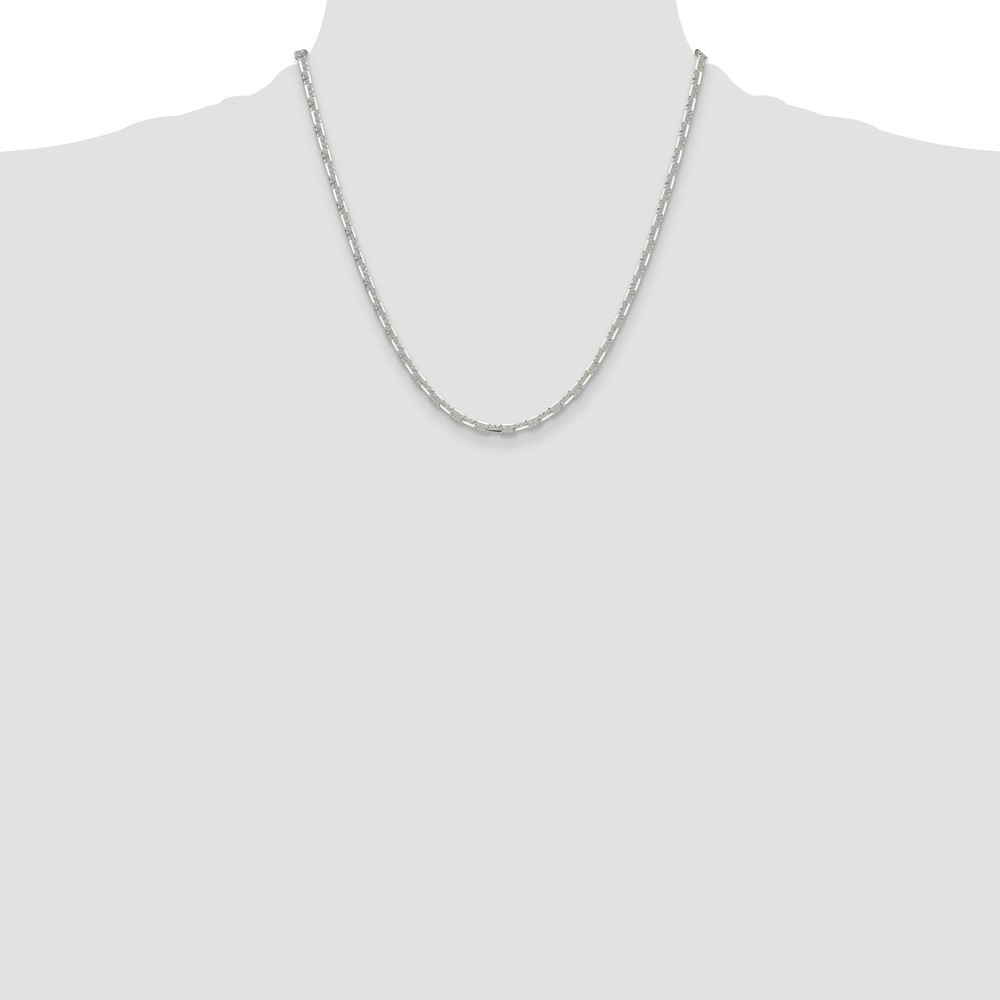 Sterling Silver Polished and D/C 3.75mm Mariner Link Chain (QMA100-20)