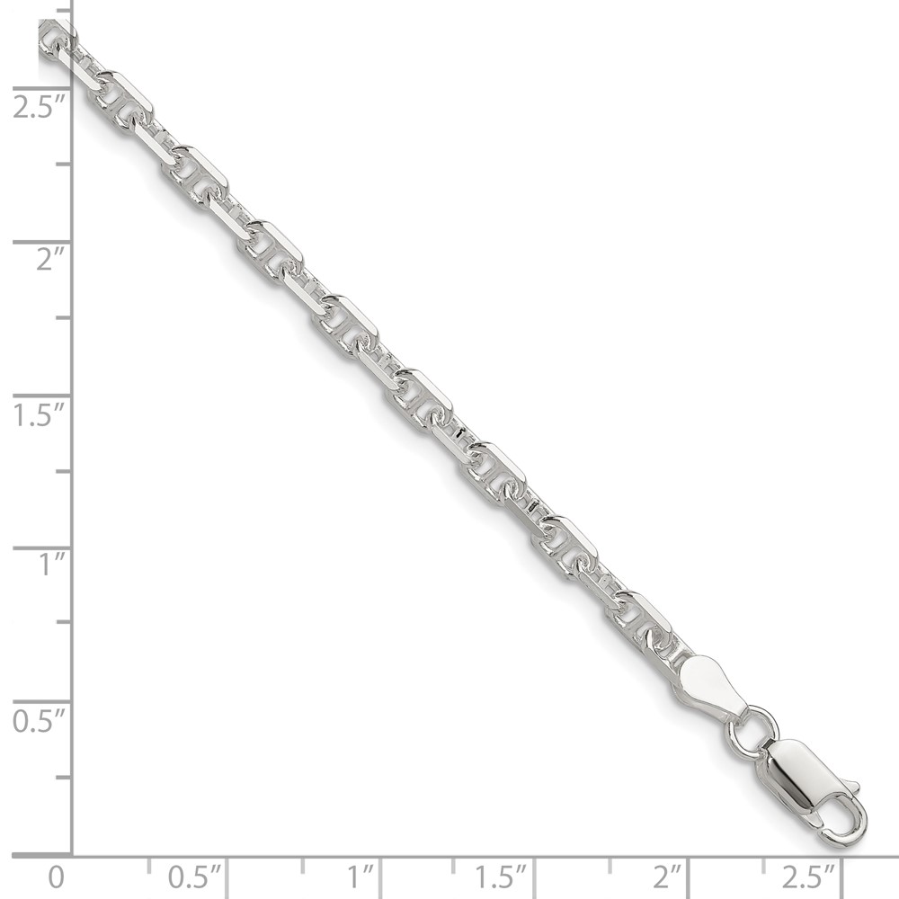 Sterling Silver Polished and D/C 3.75mm Mariner Link Chain (QMA100-8)