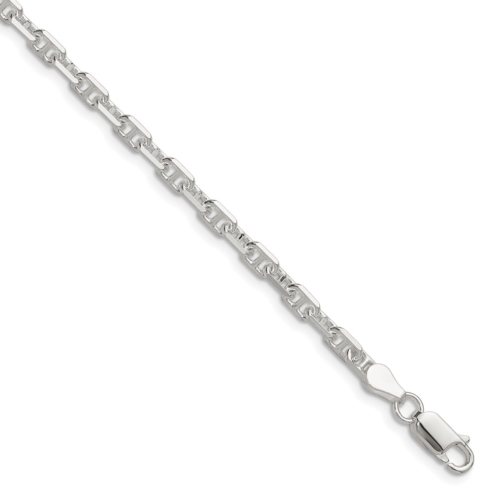 Sterling Silver Polished and D/C 3.75mm Mariner Link Chain (QMA100-7)