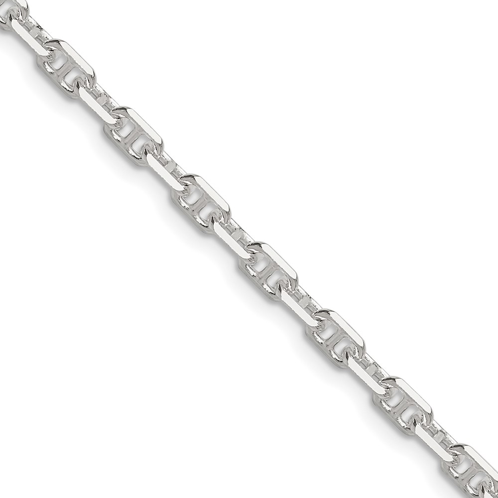 Sterling Silver Polished and D/C 3.75mm Mariner Link Chain (QMA100-18)
