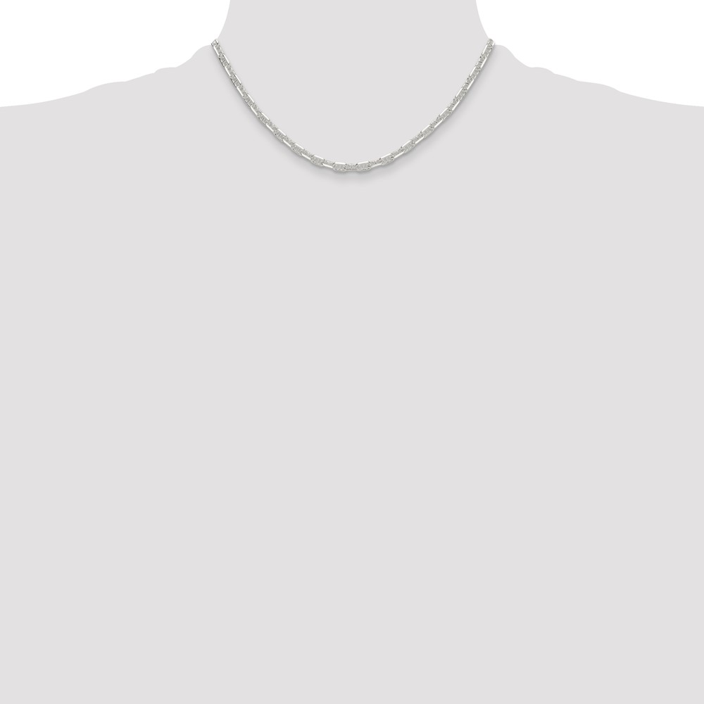 Sterling Silver Polished and D/C 4.75mm Mariner Link Chain (QMA120-16)