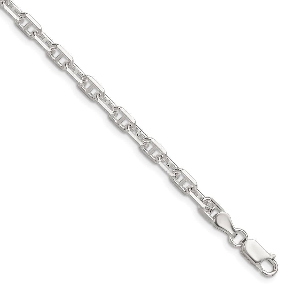 Sterling Silver Polished and D/C 4.75mm Mariner Link Chain (QMA120-7)