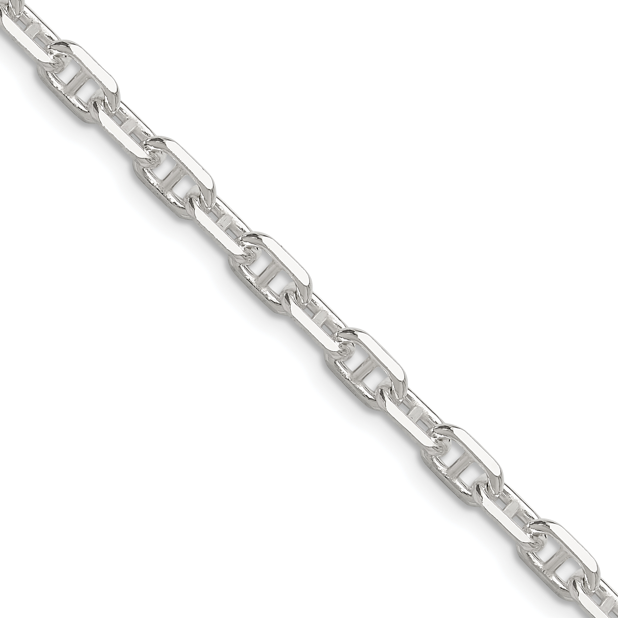 Sterling Silver Polished and D/C 4.75mm Mariner Link Chain (QMA120-18)