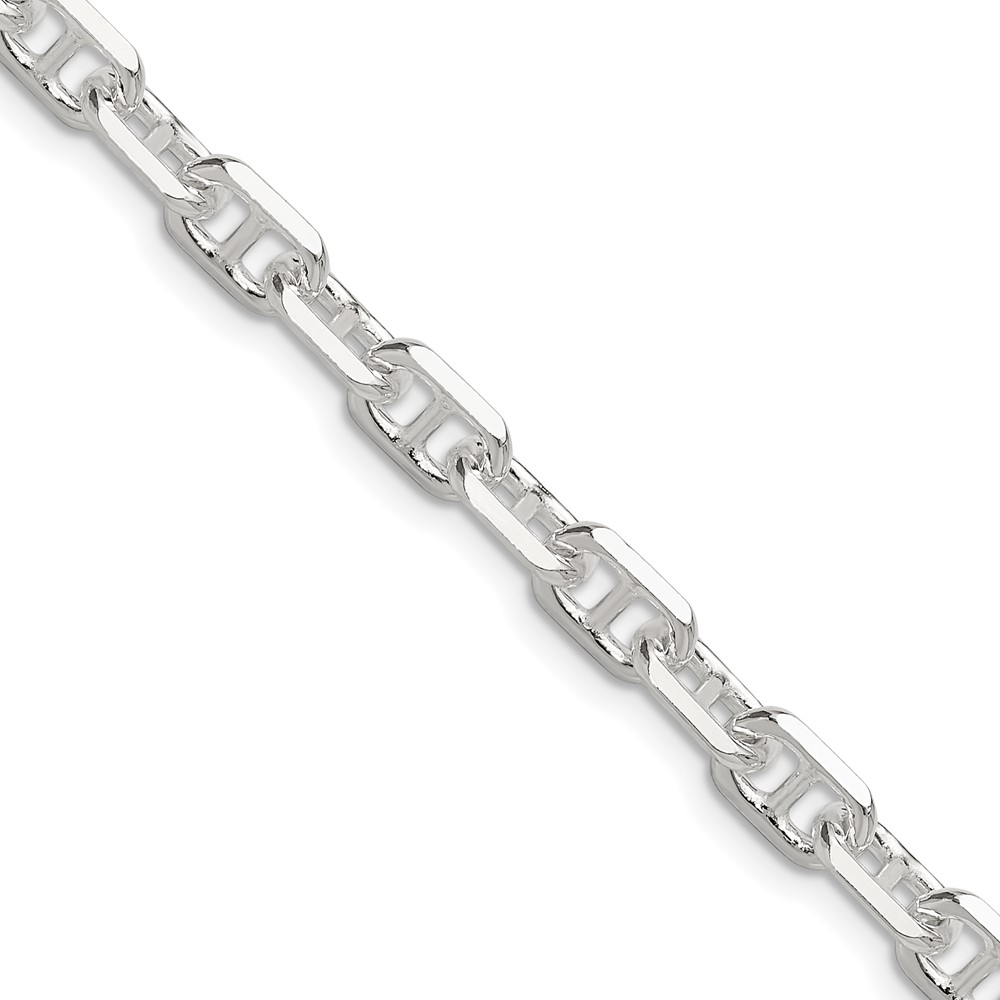 Sterling Silver Polished and D/C 5.5mm Mariner Link Chain (QMA150-18)