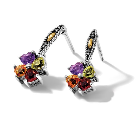 Sterling Silver and 14k Birthstone Mother's Earring Mounting