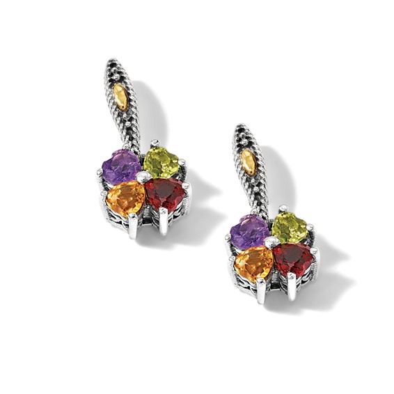 Sterling Silver and 14k Birthstone Mother's Earring Mounting