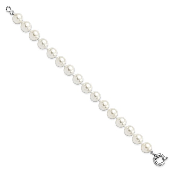 Sterling Silver Majestik Imitation Shell Pearl Bracelets