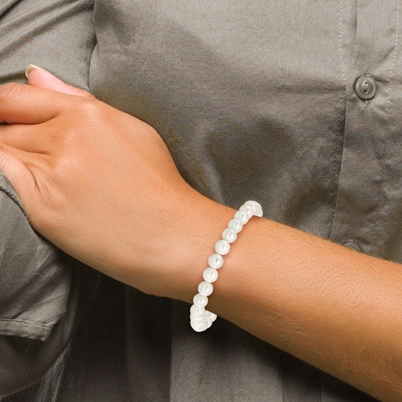 Sterling Silver Majestik Imitation Shell Pearl Necklaces