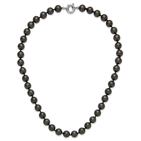 Sterling Silver Majestik Imitation Shell Pearl Necklaces