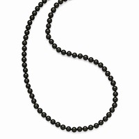 Majestik 10-11mm Black Imitation Shell Pearl Hand Knotted Slip-on Hand-knotted Necklace view 2