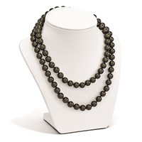 Majestik 10-11mm Black Imitation Shell Pearl Hand Knotted Slip-on Hand-knotted Necklace view 3