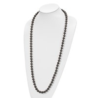 Majestik 10-11mm Black Imitation Shell Pearl Hand Knotted Slip-on Hand-knotted Necklace view 4