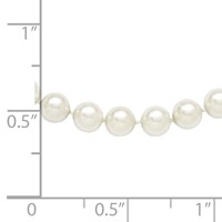 10-11mm White Shell Pearl Hand-knotted Endless Slip-on Necklace, 36" view 5