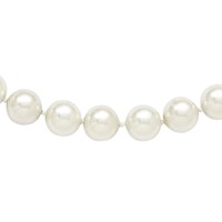 10-11mm White Shell Pearl Hand-knotted Endless Slip-on Necklace, 36" view 1