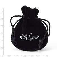 Majestick Pearl Small Black with White Logo Rope Drawstring Bell Pounch view 2