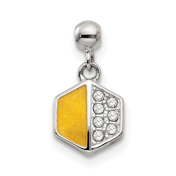 Mio Memento Sterling Silver Enamel CZ Dangle Charm