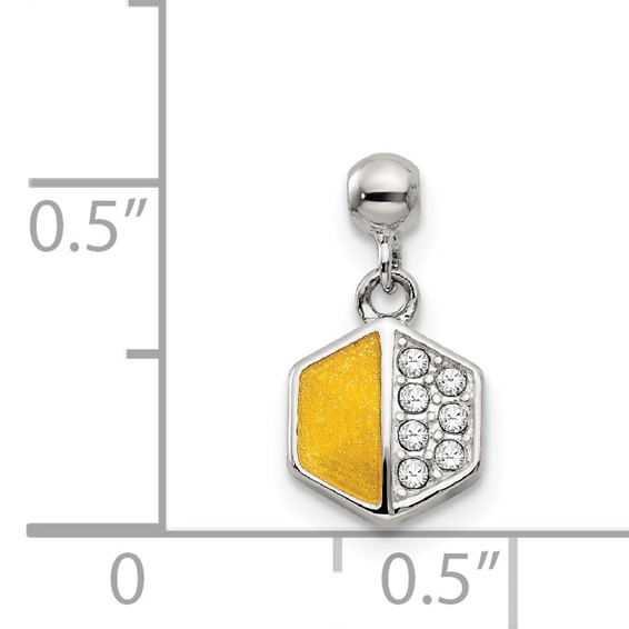 Mio Memento Sterling Silver Enamel CZ Dangle Charm