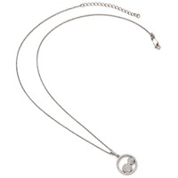 Sterling Silver & CZ Brilliant Embers Circles Necklace with Ext, 2" view 2