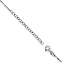 Brilliant Embers Sterling Silver Rhod-plated Polished CZ Necklace with Ext, 2" view 2