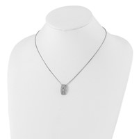 Brilliant Embers Sterling Silver Rhod-plated Polished CZ Necklace with Ext, 2" view 4