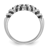 Sterling Silver & CZ True Fire Ring view 2