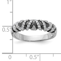 Sterling Silver & CZ True Fire Ring view 4