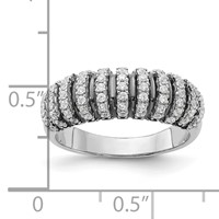 Sterling Silver Ring with Black Rhodium & CZ Brilliant Embers view 4