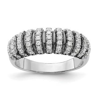 Sterling Silver w/ Black Rhodium & CZ Brilliant Embers Ring