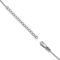 Brilliant Embers Sterling Silver Rose Gold-plated Pink CZ Necklace with Ext, 2" view 2