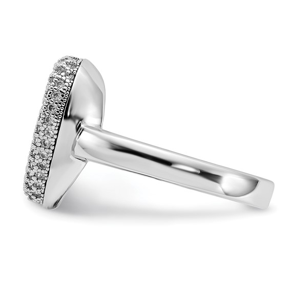 Sterling Silver & CZ Brilliant Embers Fancy Polished Heart Ring