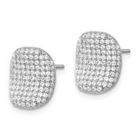 Brilliant Embers Sterling Silver & CZ Polished Post Earrings view 2