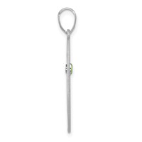 SSilver Rhodium-plated 1 Birthstone Pendant with SSilver Bezel Family view 3