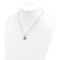 Brilliant Embers Sterling Silver Rhodium-plated 68 Stone Micro Pavé Pink and White CZ Heart Necklace with 2 Inch Extender, 18" view 3