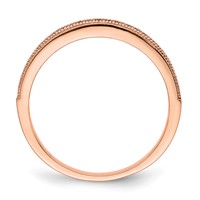 Brilliant Embers Sterling Silver Rose Gold-plated 25 Stone Micro Pavé CZ Polished Ring view 2