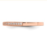 Brilliant Embers Sterling Silver Rose Gold-plated 25 Stone Micro Pavé CZ Polished Ring view 3