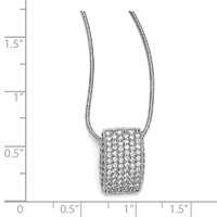 SS Rhodium-Plated CZ Brilliant Embers Fancy Necklace view 3
