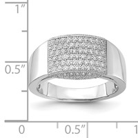 Brilliant Embers Sterling Silver Polished CZ Ring view 4