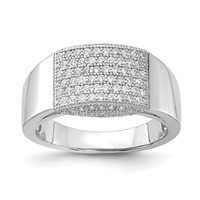 Brilliant Embers Sterling Silver Polished CZ Ring view 1